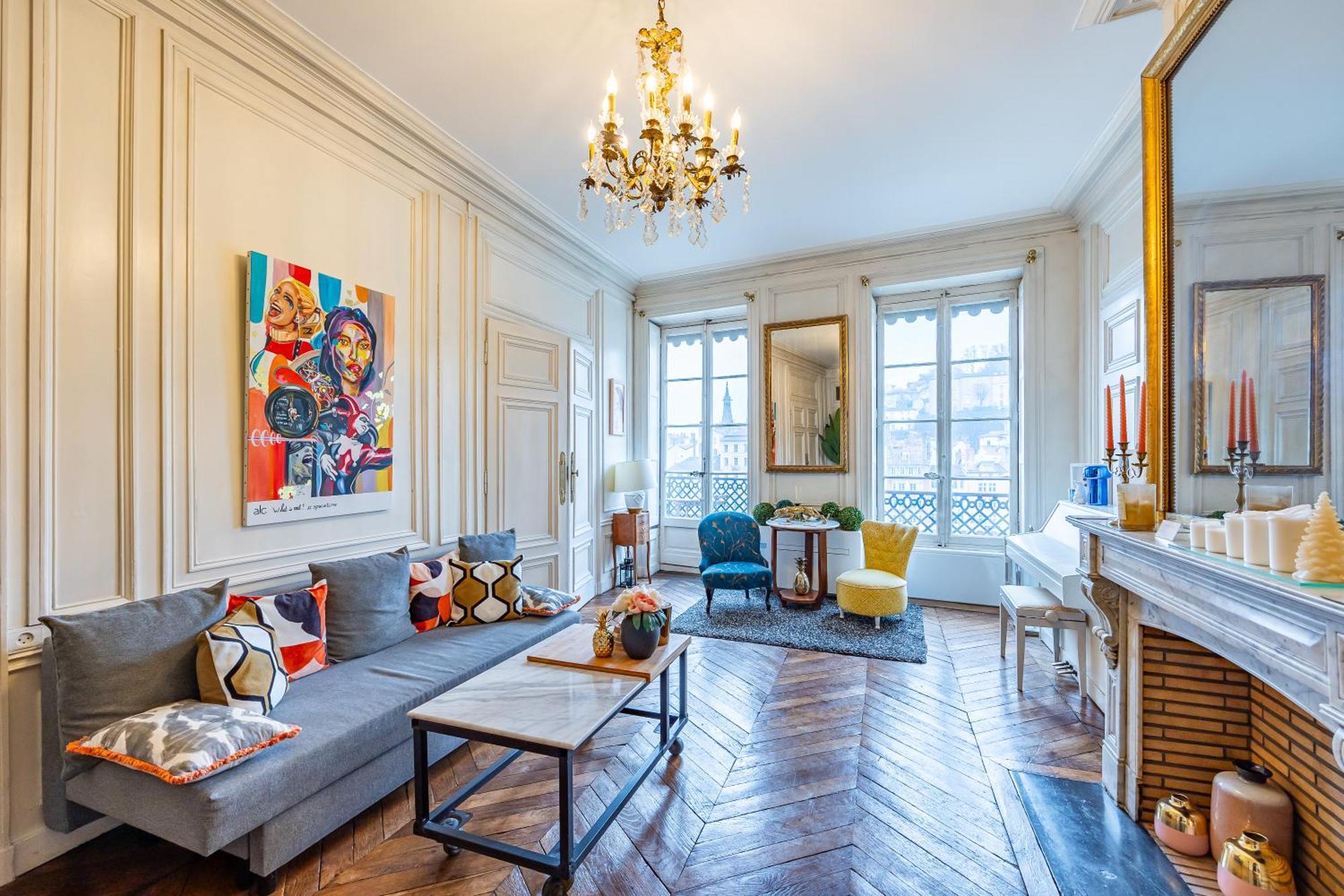 Appartement Haussmannien d’Artiste, exception, quai de Saône balcon+Parking Lião Exterior foto